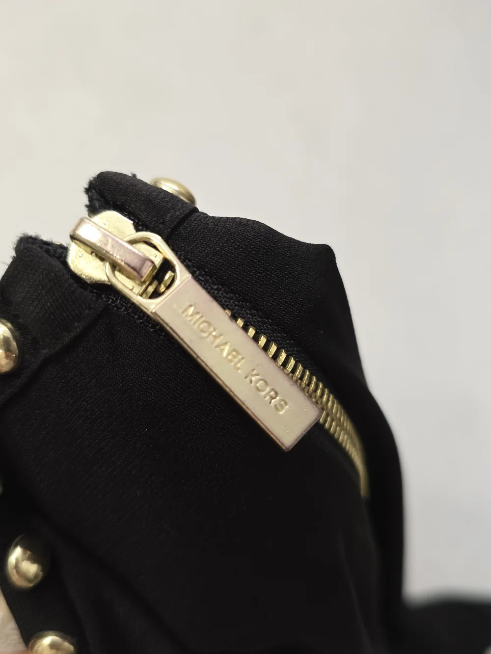 Michael Kors Black Studded Short-Sleeve Bodycon Dress